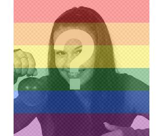 put the gay pride arcoriris flag on ur photo online