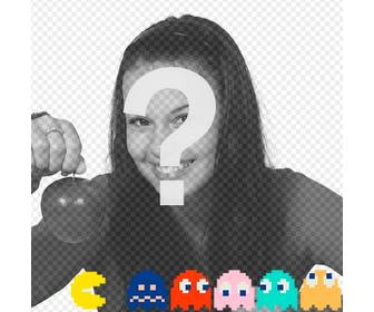 put pacman chasing the ghosts of colors with this online photomontage