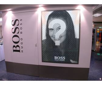 photomontage to put ur photo as model in an advertising poster of hugo boss