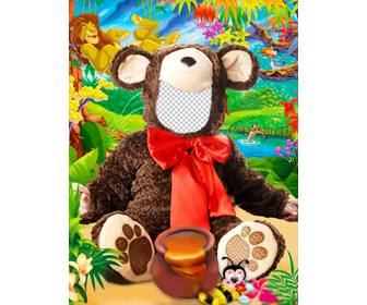 virtual costume of baby bear to make with photo for free