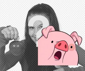 online photomontage to put pink piggy in ur photos put pig in ur images with this sticker online he has surprised face and is perfect for decorating photos