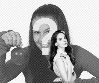 photomontage of singer lana rey u can put in ur photos and make ur friends believe that these beside him