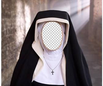 photomontage of nun to put the photo of ur face