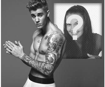 upload ur picture next to justin bieber showing his tattoos