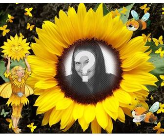 photo frame in the form of sunflower to customize ur favorite photo