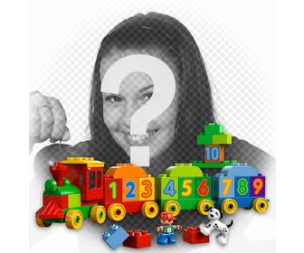 photo effect of toys to upload photo of ur child