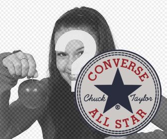 sticker of the classic logo of converse brand for ur photo