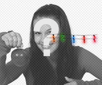 sticker of christmas lights to decorate ur photo