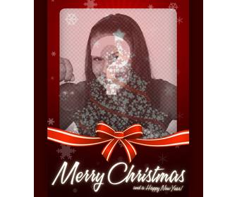 photo effect of christmas card for uploadyour photo