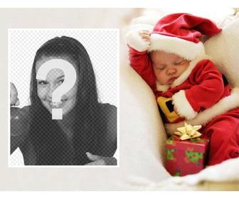 christmas photo effect with baby to upload ur photo
