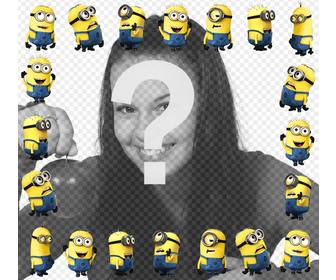 free picture frame with the minions to upload photo
