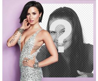 free photo effect with the singer demi lovato