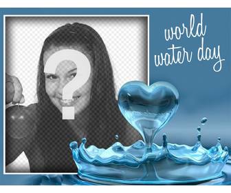 celebrate water day with this photo effect with heart