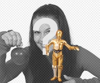 character c-3po of star wars to add to ur photos