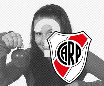 sticker of the club atletico river plate shield to paste in ur pictures
