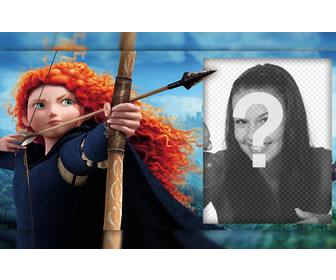 character of the film brave with his bow where u can edit with ur photo