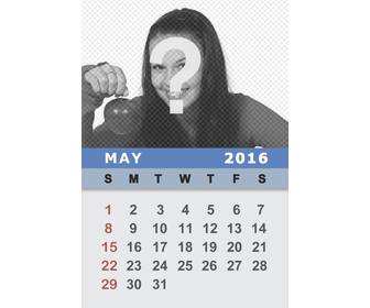editable effect with ur photo of may 2016 in english