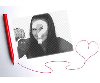 decorate ur photos with drawing of heart with this photo effect