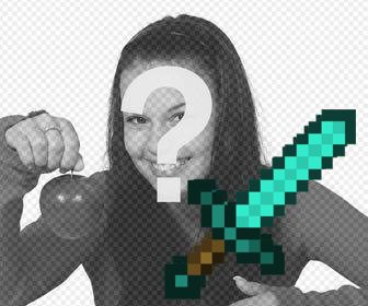photo effect to put the sword of minecraft on ur images