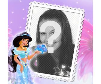 frame to edit with ur photo and to be with princess jasmine from aladin