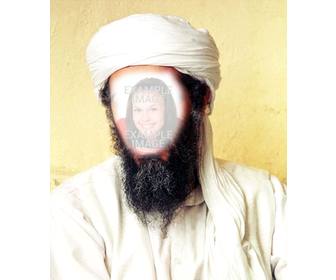 photomontage of osama bin laden to put ur face on his face