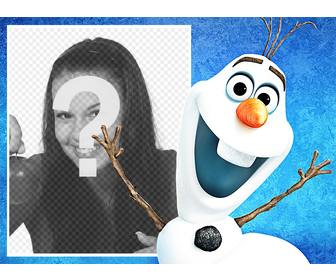 photo effect to ur photo along with olaf from the animated film frozen