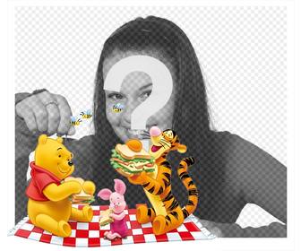 photo effect with winnie the pooh tigger and piglet for ur photos