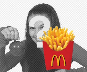 decorative sticker to paste the mcdonalds potatoes on ur pictures