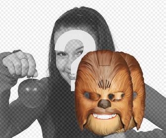 put on ur photos the chewbacca mask with this free photo effect