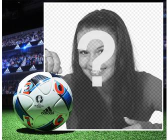 frame for ur photo along with the official soccer ball of the euro 2016