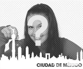 photo effect with the skyline of mexico city to add ur picture
