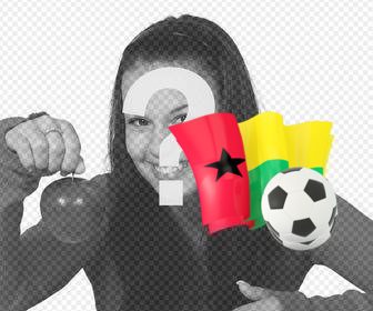 decorate ur photos with this sticker with the flag of guinea-bissau and soccer ball