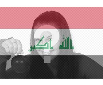 free filter for ur photo with the flag of iraq