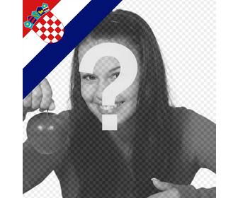 effect of croatia flag in corner of ur photos for free