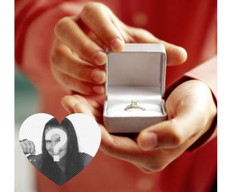 photo effect to declare marriage with an engagement ring