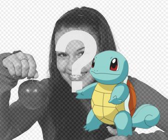 photomontage to add the pokemon squirtle in ur photos for free