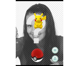 photo effect with pikachu of pokemon go application to put ur photo