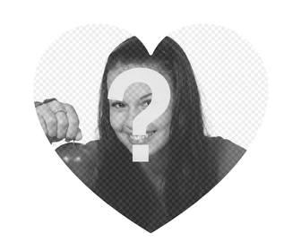 heart shaped frame where u can add ur photo for free