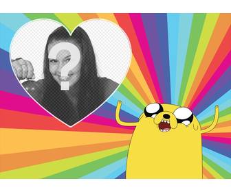 colorful photo effect with jake the dog of adventure time for ur photo