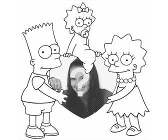 photomontage to coloring of the simpsons where u can add ur photo