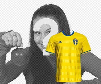 shirt of sweden national football team to put in ur photos