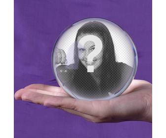 add ur photo inside magic crystal ball with this online effect