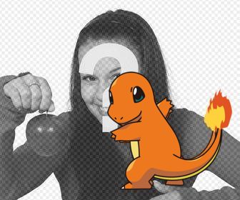 put charmander with u with this online photo effect