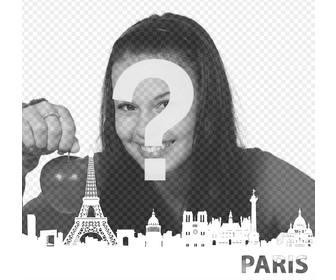editable photo effect for ur photo to add the silhouette of paris