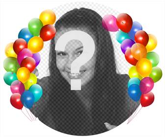 colorful balloons to decorate ur photos as photo frame and free