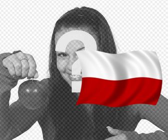 waving flag of poland that u can paste in ur photos for free