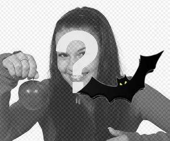 photomontage to decorate ur photo with bat flying