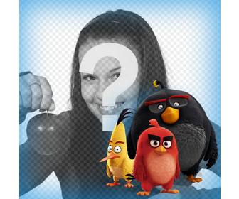 the characters of angry birds accompanying u in ur photos with this effect