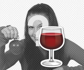 red wine cup to add on ur images as decorative sticker
