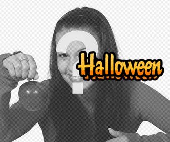 decorate ur photos with the word halloween as an online sticker